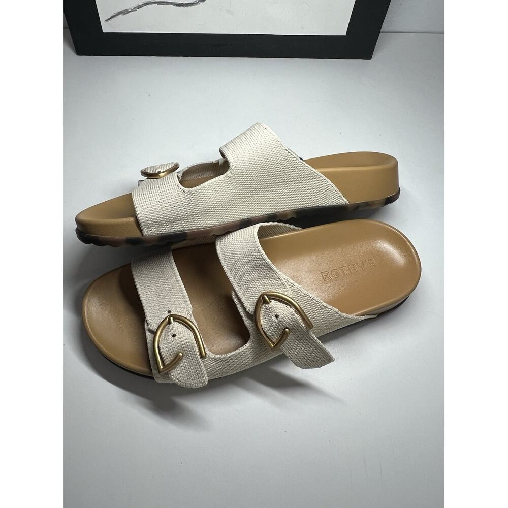 Rothy’s The Buckle Slide In Sea Salt W8.5 - Picture 8 of 15